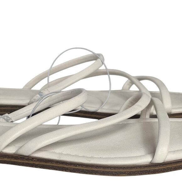 Universal Thread Louie Memory Foam Sandals Womens Cream Size 8 New Strappy - Picture 5 of 7